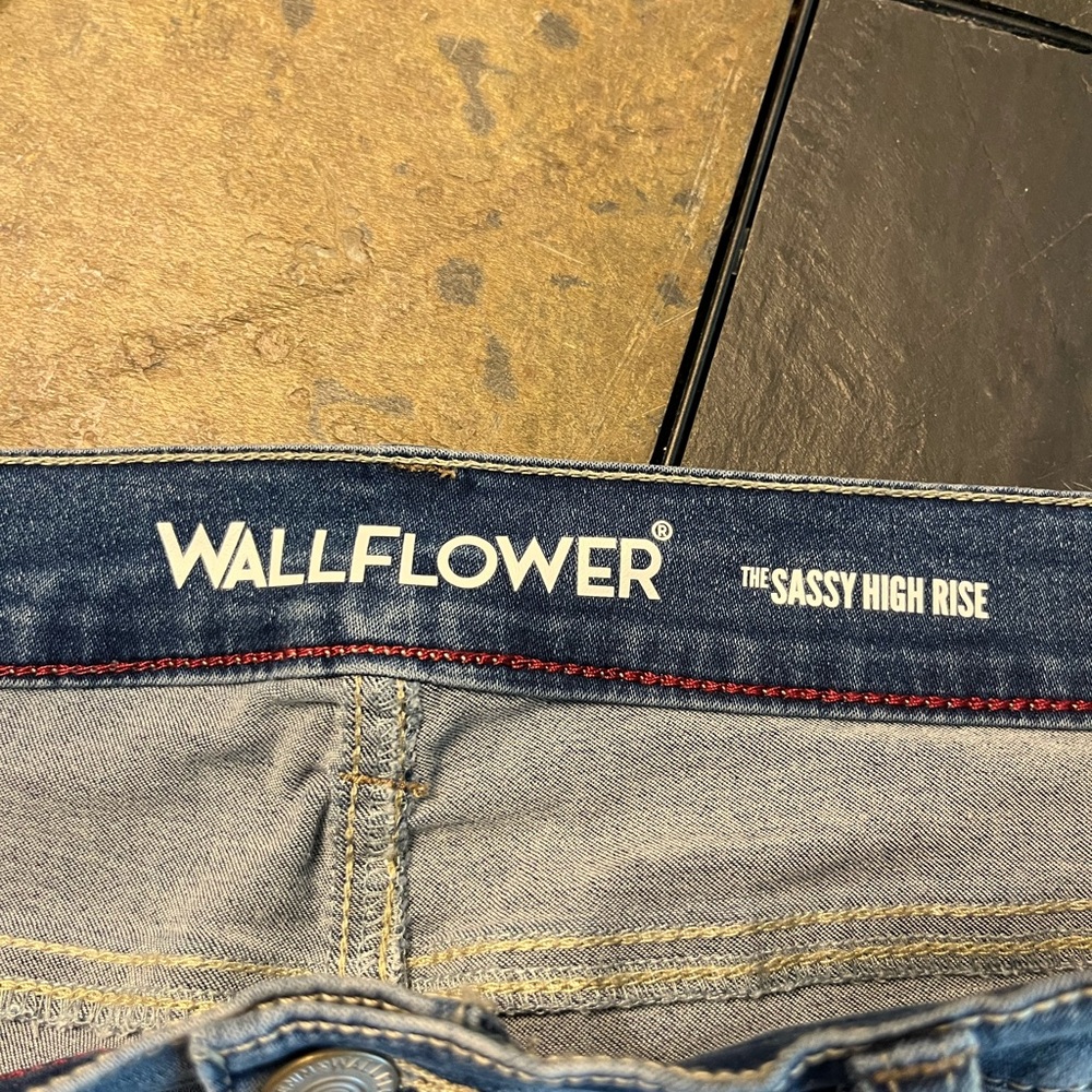Wallflower NWT Distressed Blue Jean Shorts - Picture 7 of 9